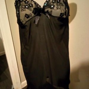 Black Sequin and Mesh Teddy Sz S